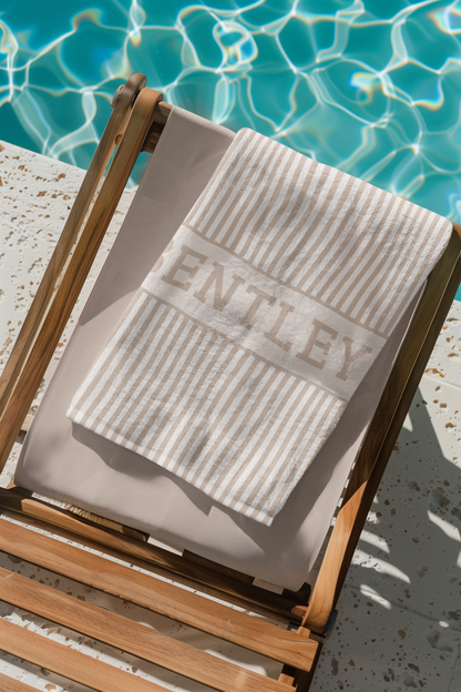 Personalised Beach Towel (Sand) – Custom Soft & Absorbent Towels for You and Your Pets - TLC Paws