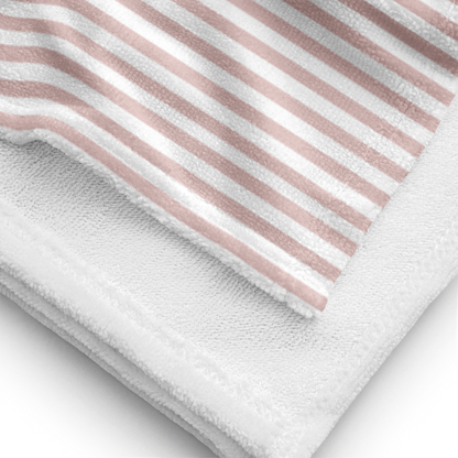 Personalised Beach Towel (Dusty Pink) – Custom Soft & Absorbent Towels for You and Your Pets - TLC Paws