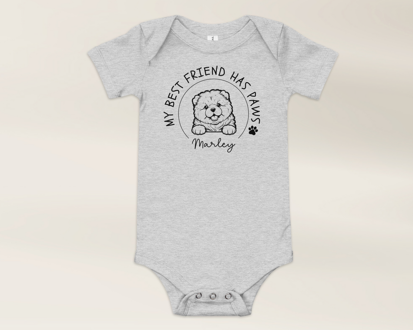 Chow Chow Baby Onesie