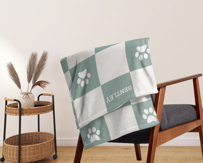 Personalised Blanket & Throw - Sage - TLC Paws