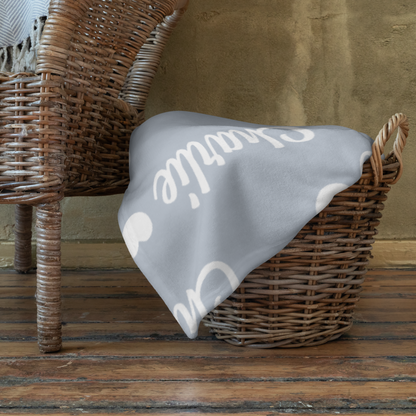 Personalised Blanket & Throw - Sky Blue - TLC Paws
