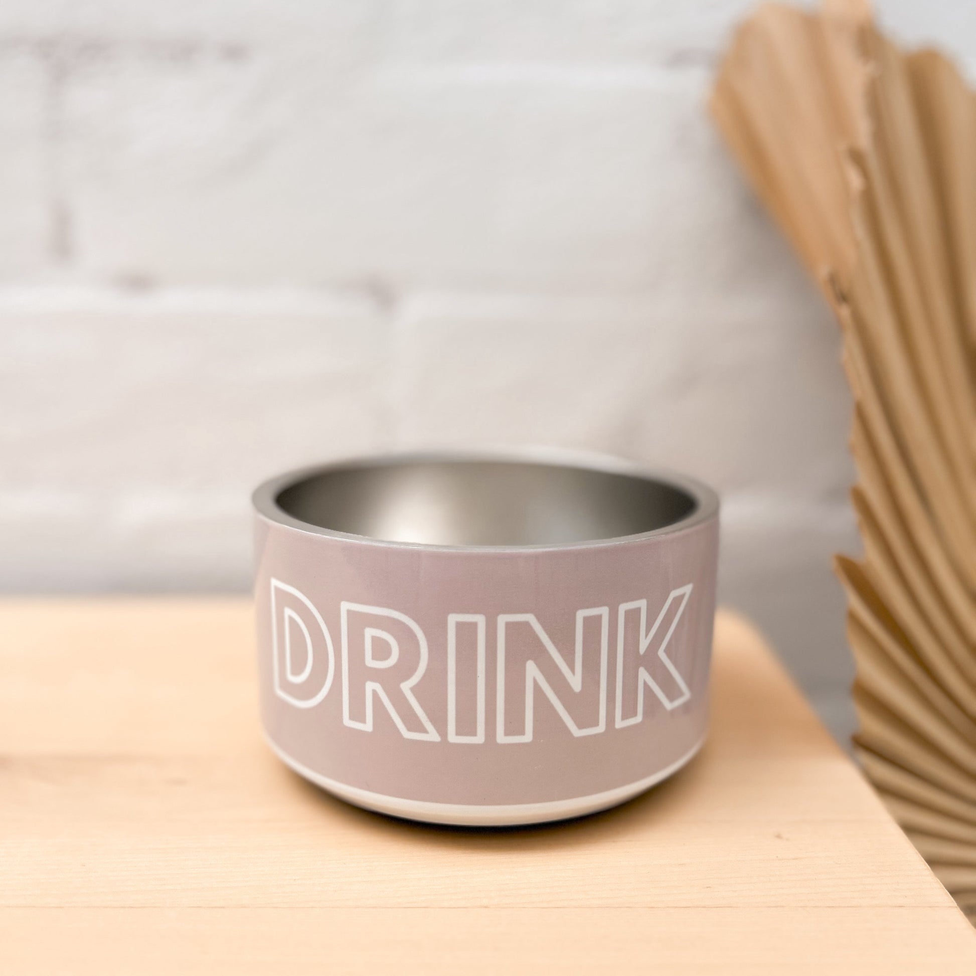 Personalised Dog Bowl and Cat Feeder - Dusty Pink