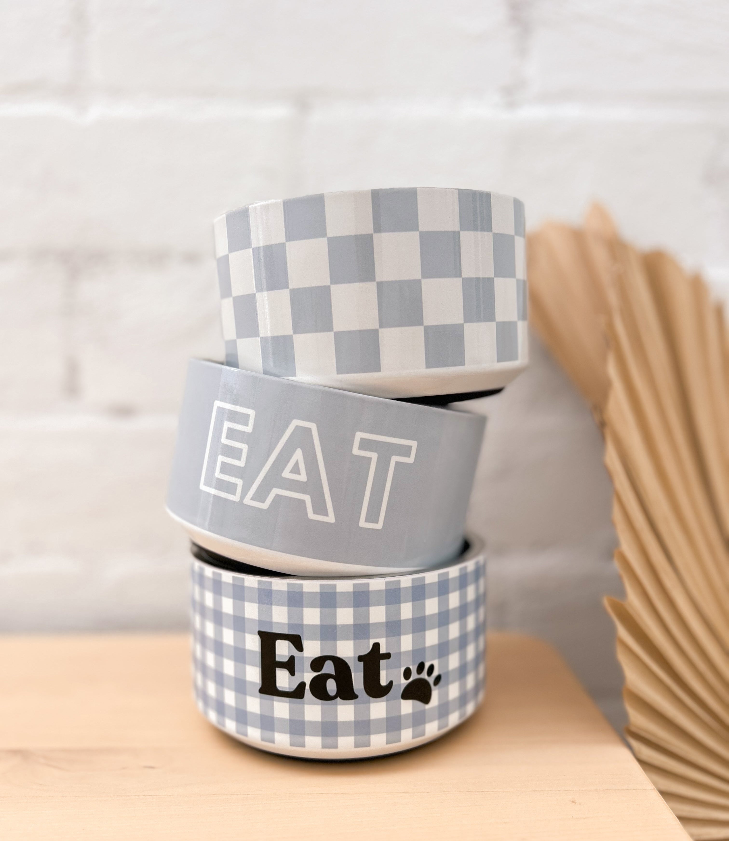 Personalised Dog Bowl and Cat Feeder - Powder Blue
