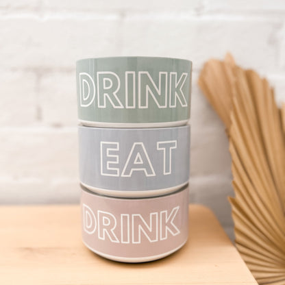 Personalised Dog Bowl and Cat Water Feeder - Sage