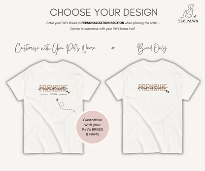 Personalised Dog Mama Tshirt with Breed and Name
