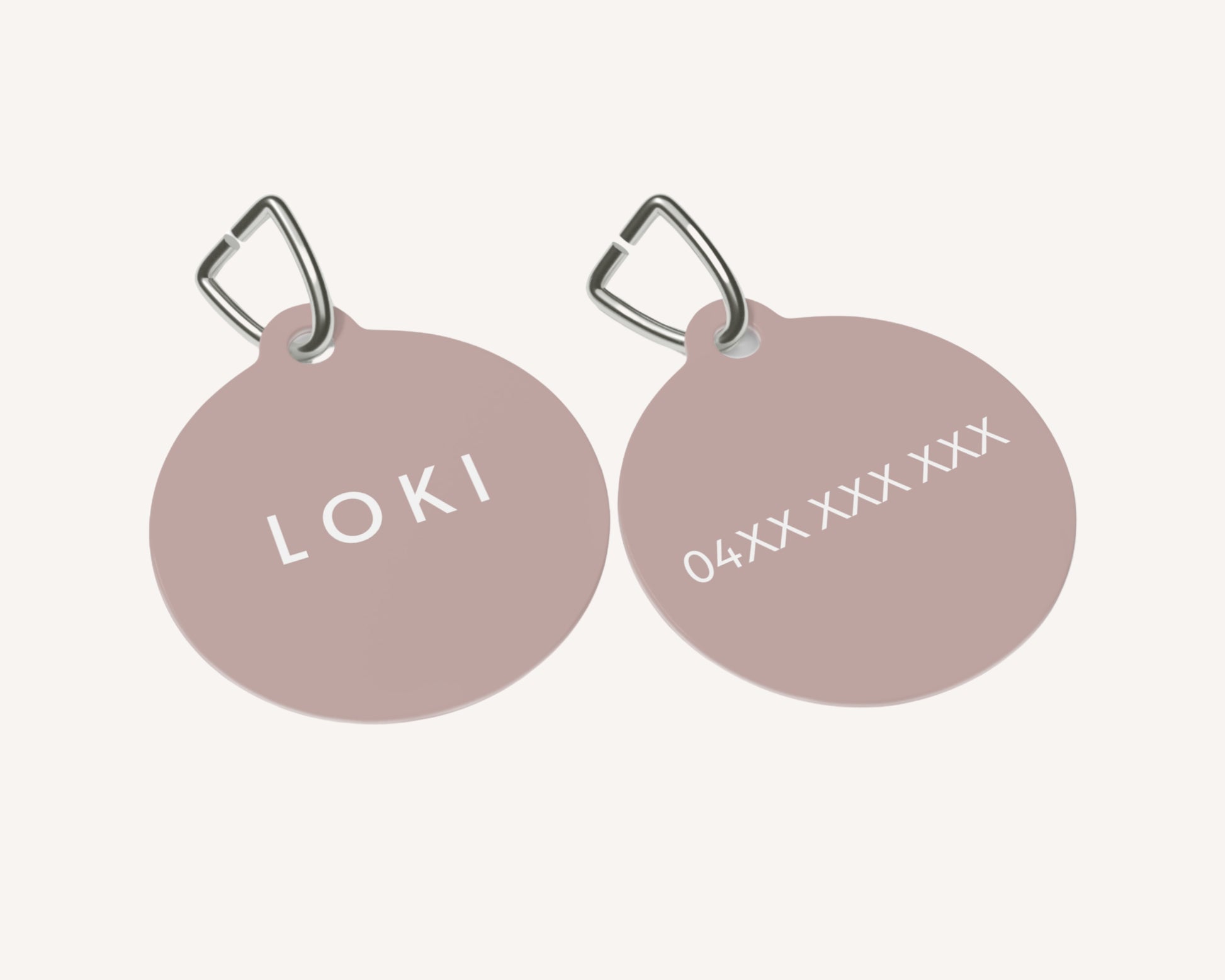 Personalized Pet Dog or Cat ID Tag - Mauve - TLC Paws