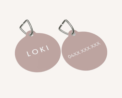 Personalized Pet Dog or Cat ID Tag - Mauve - TLC Paws