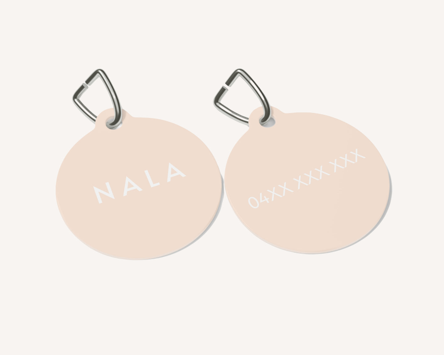 Personalized Pet Dog or Cat ID Tag - Peach - TLC Paws