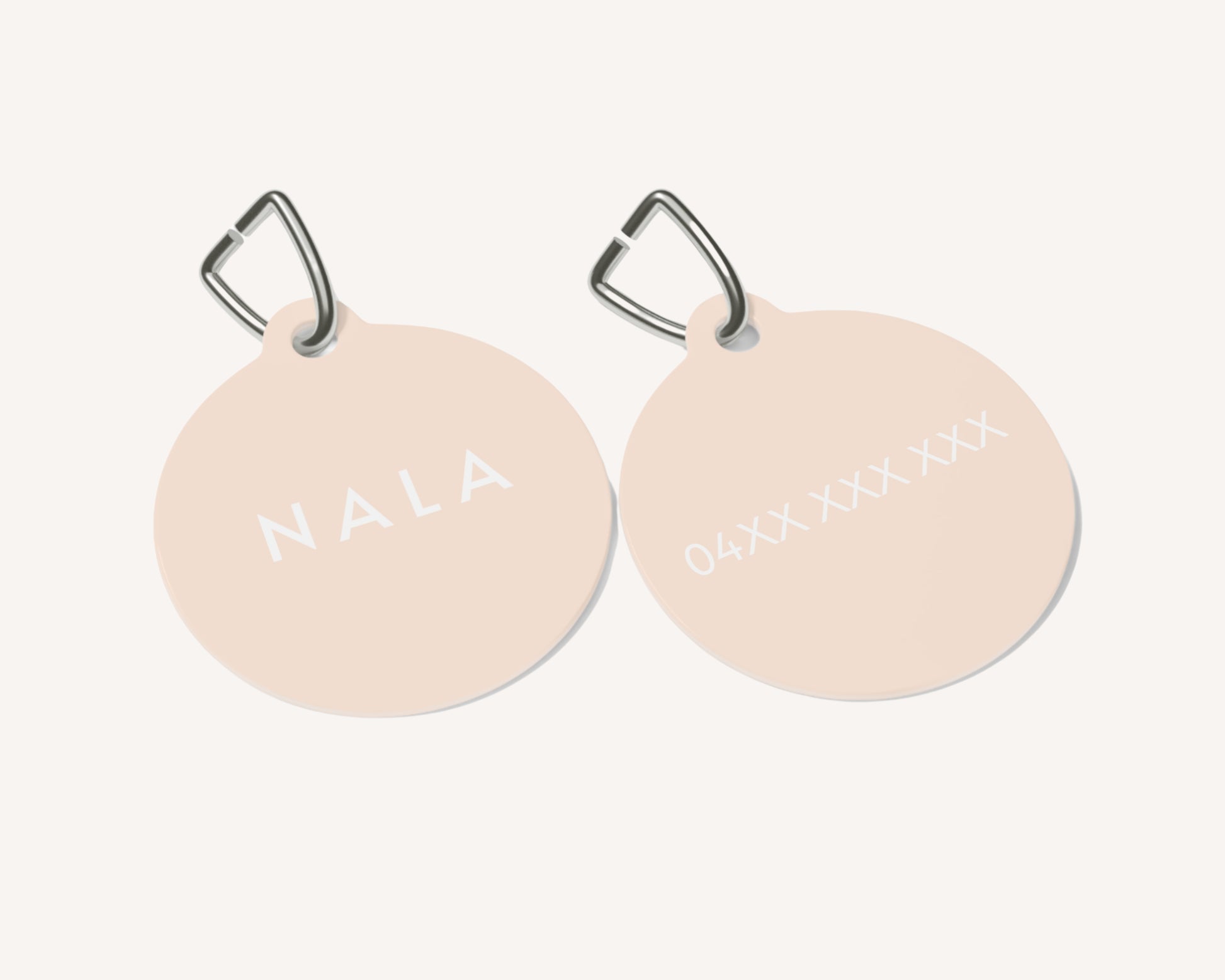 Personalized Pet Dog or Cat ID Tag - Peach - TLC Paws
