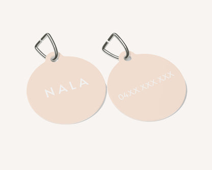 Personalized Pet Dog or Cat ID Tag - Peach - TLC Paws