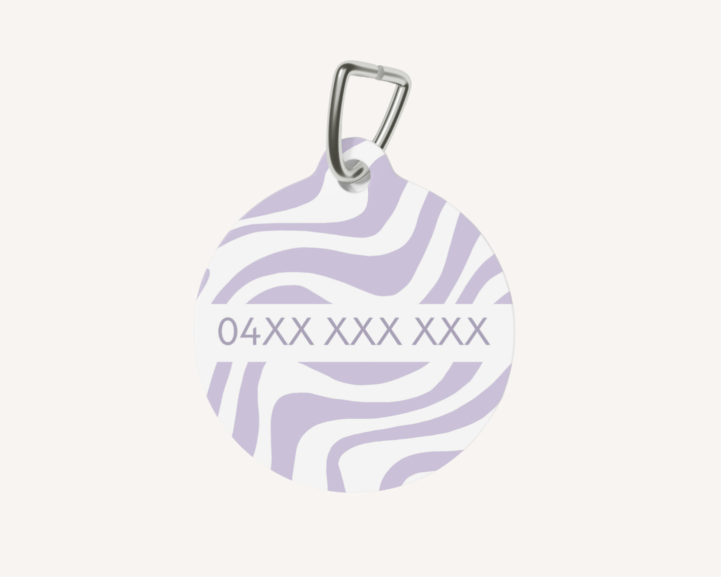 Personalized Pet Dog or Cat ID Tag - Zebra Lilac - TLC Paws