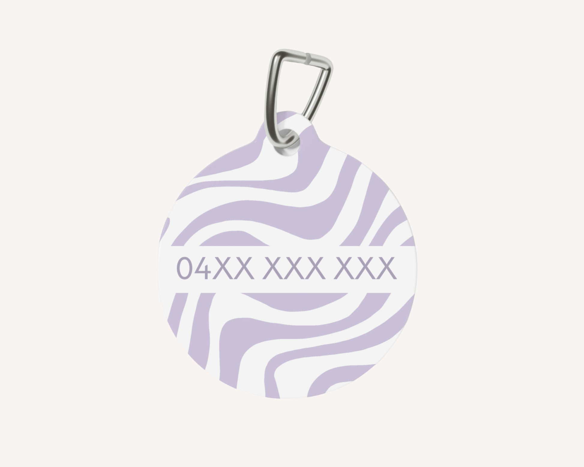 Personalized Pet Dog or Cat ID Tag - Zebra Lilac - TLC Paws