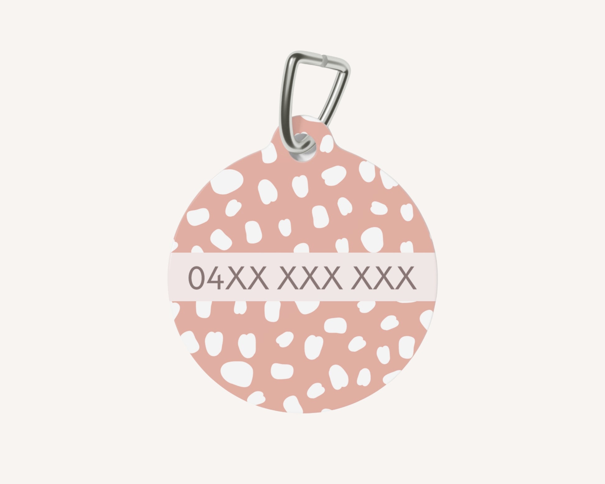 Personalized Pet Dog or Cat ID Tag - Spotted Pink - TLC Paws