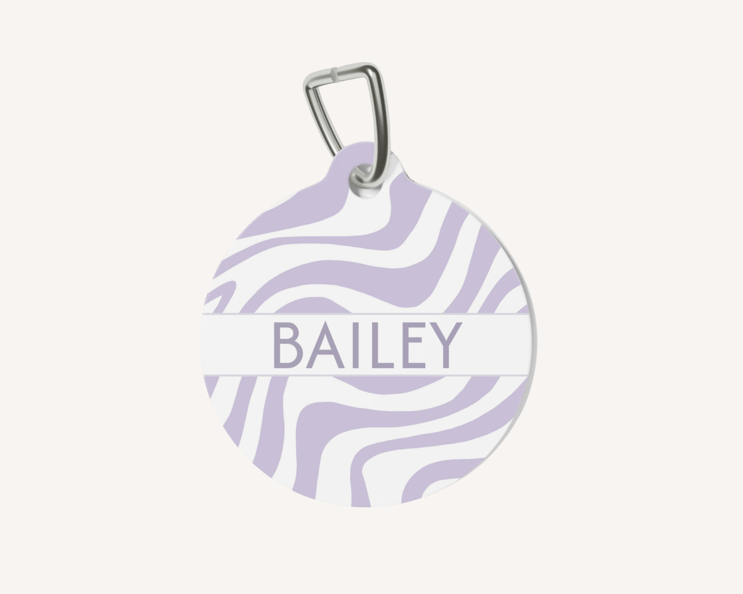 Personalized Pet Dog or Cat ID Tag - Zebra Lilac - TLC Paws