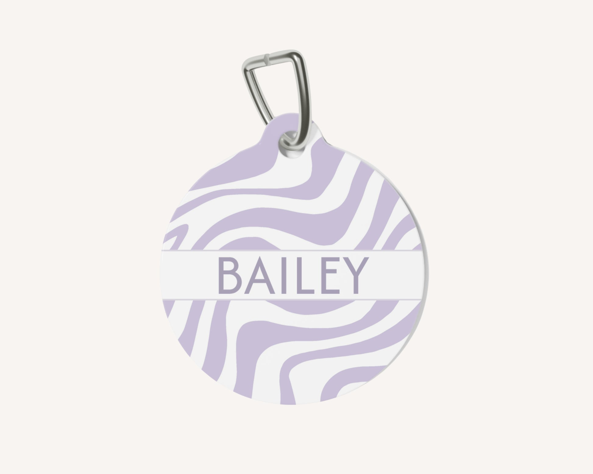 Personalized Pet Dog or Cat ID Tag - Zebra Lilac - TLC Paws