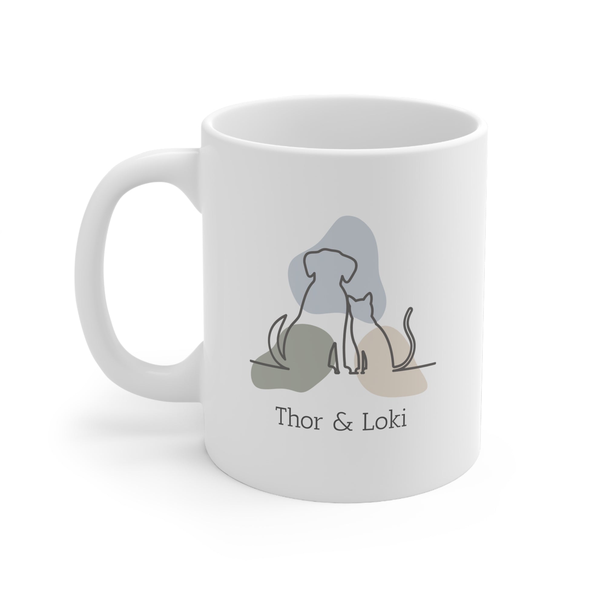 Personalised Dog Mug - Blush Pink - TLC Paws