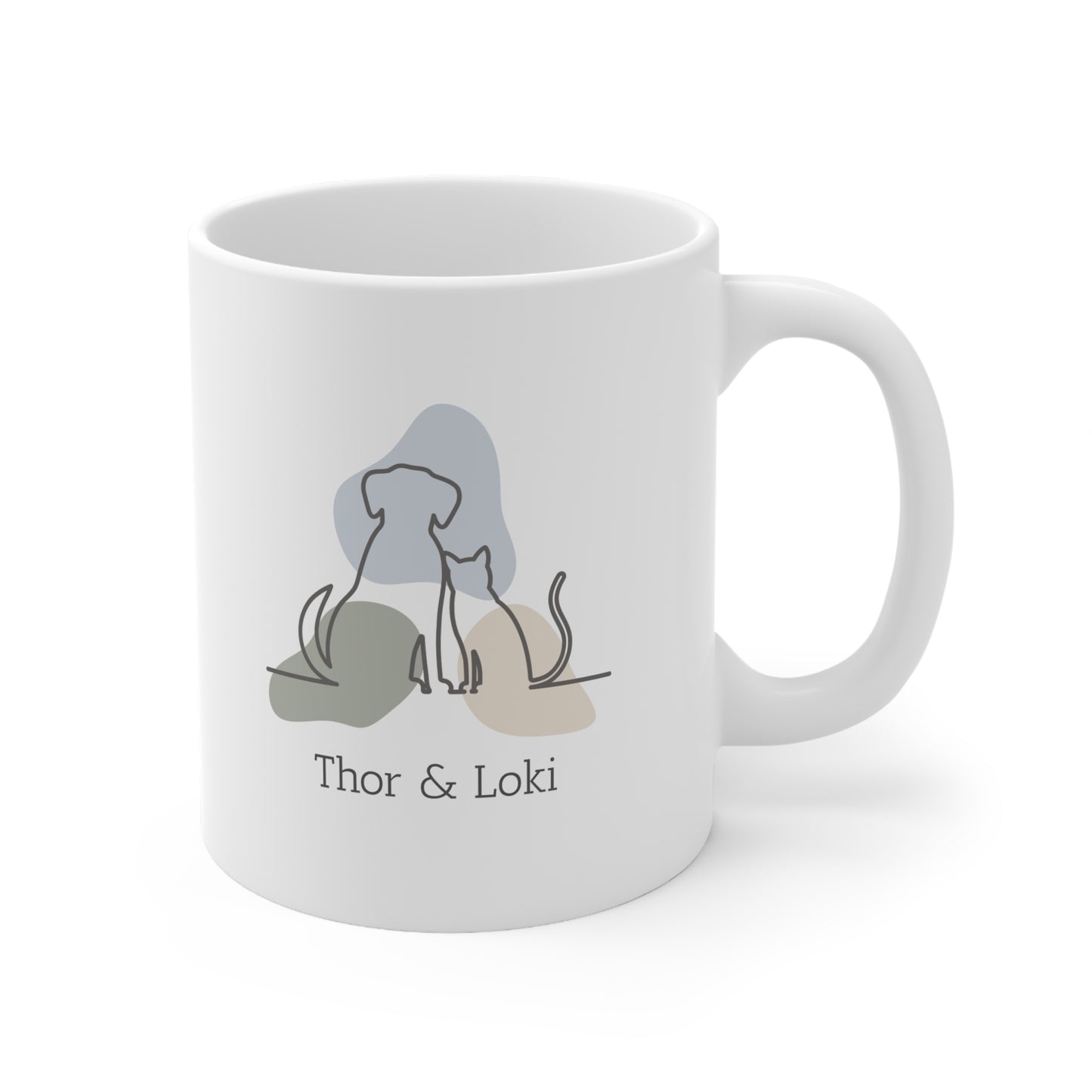 Personalised Dog Mug - Blush Pink - TLC Paws