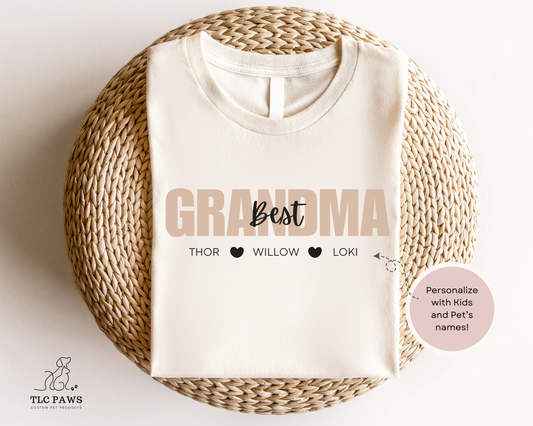 Personalised Best Grandma Shirt