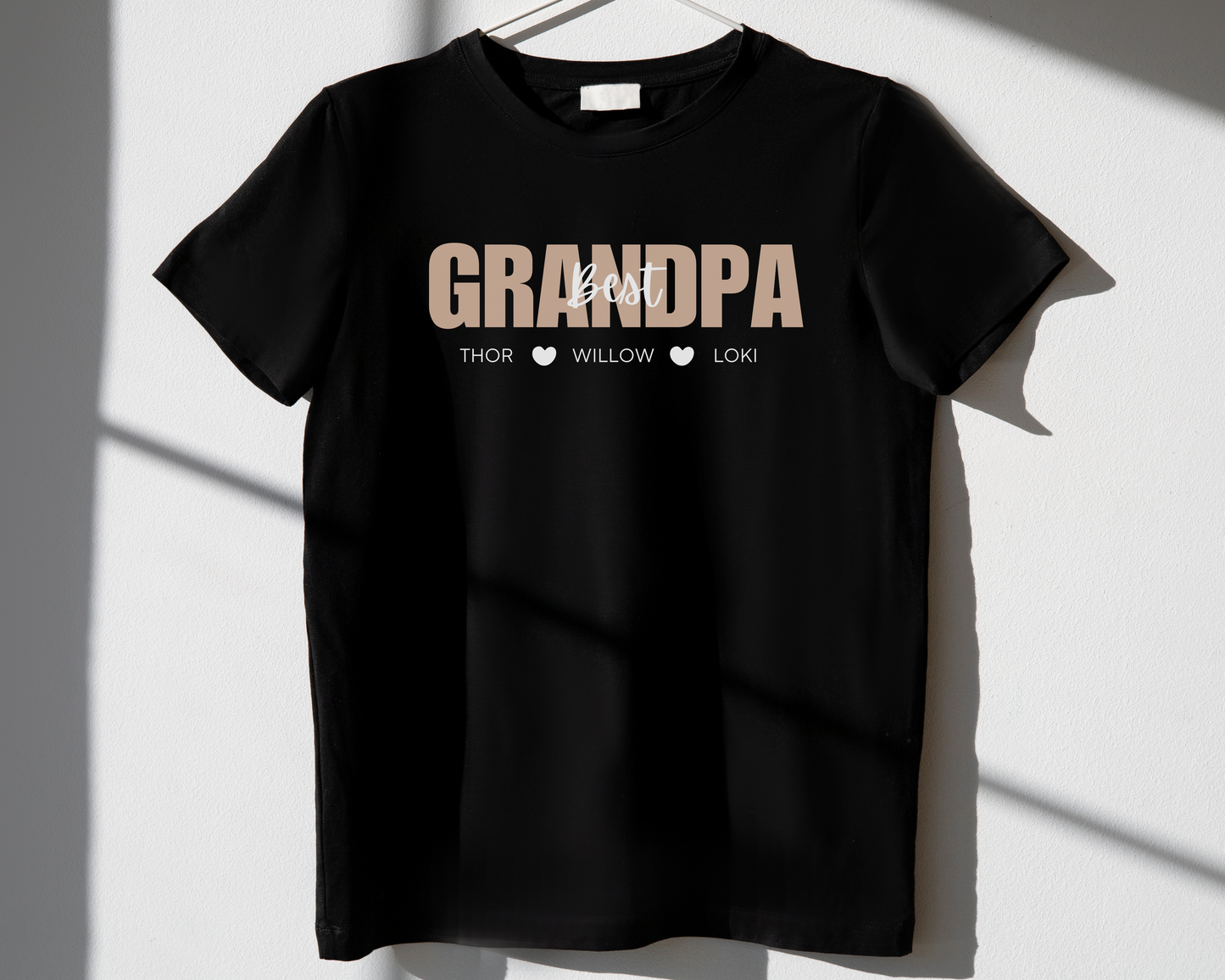 Best Grandpa Personalised Tshirt - TLC Paws