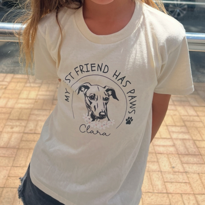 Best Friend Has Paws Baby Onesie with Personalised Dog