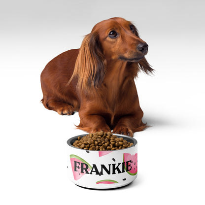 Personalised Pet Dog Bowl and Cat Feeder - Watermelon - TLC Paws