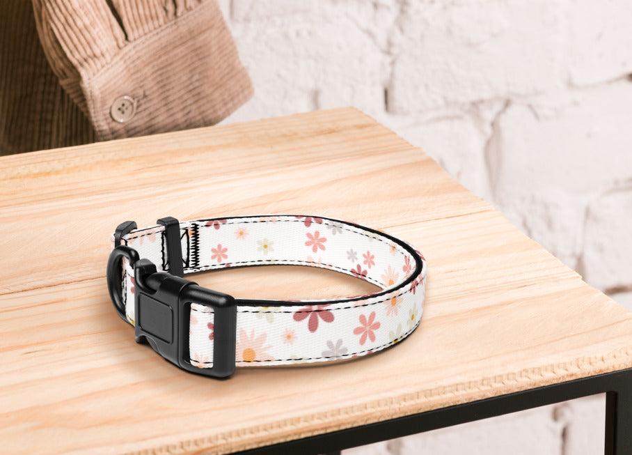 Custom Pet Dog Collar - Retro Floral - TLC Paws