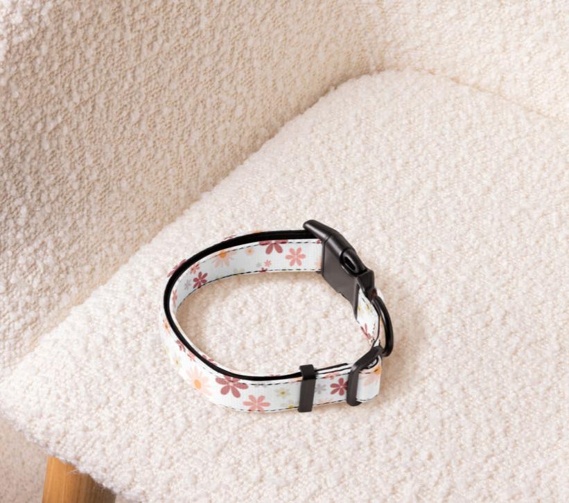 Dog Collar and Leash Set - Retro Floral - TLC Paws