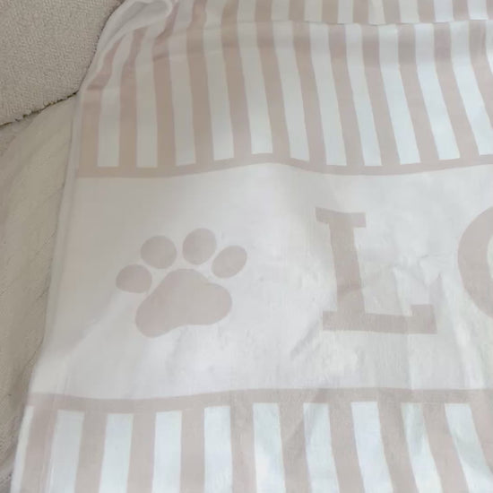 Personalised Beach Towel – Stripe Soft & Absorbent Towels for You and Your Pets