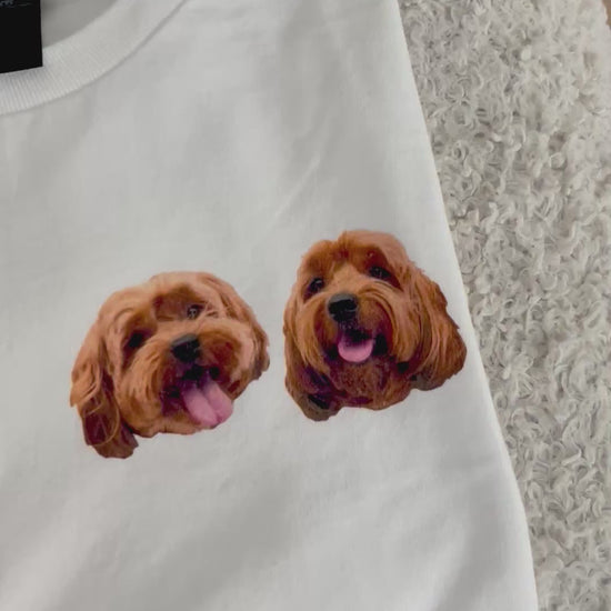 Custom Pet Face Tshirt Dog Portrait