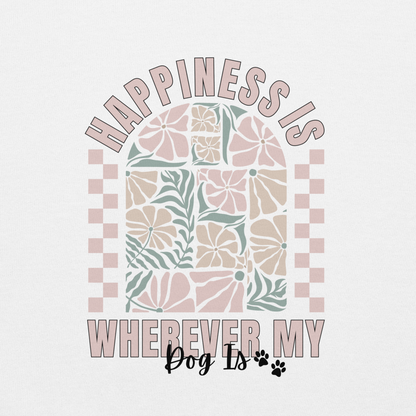 Personalised Happiness Is Wherever My Dog Is Sweatshirt - TLC Paws
