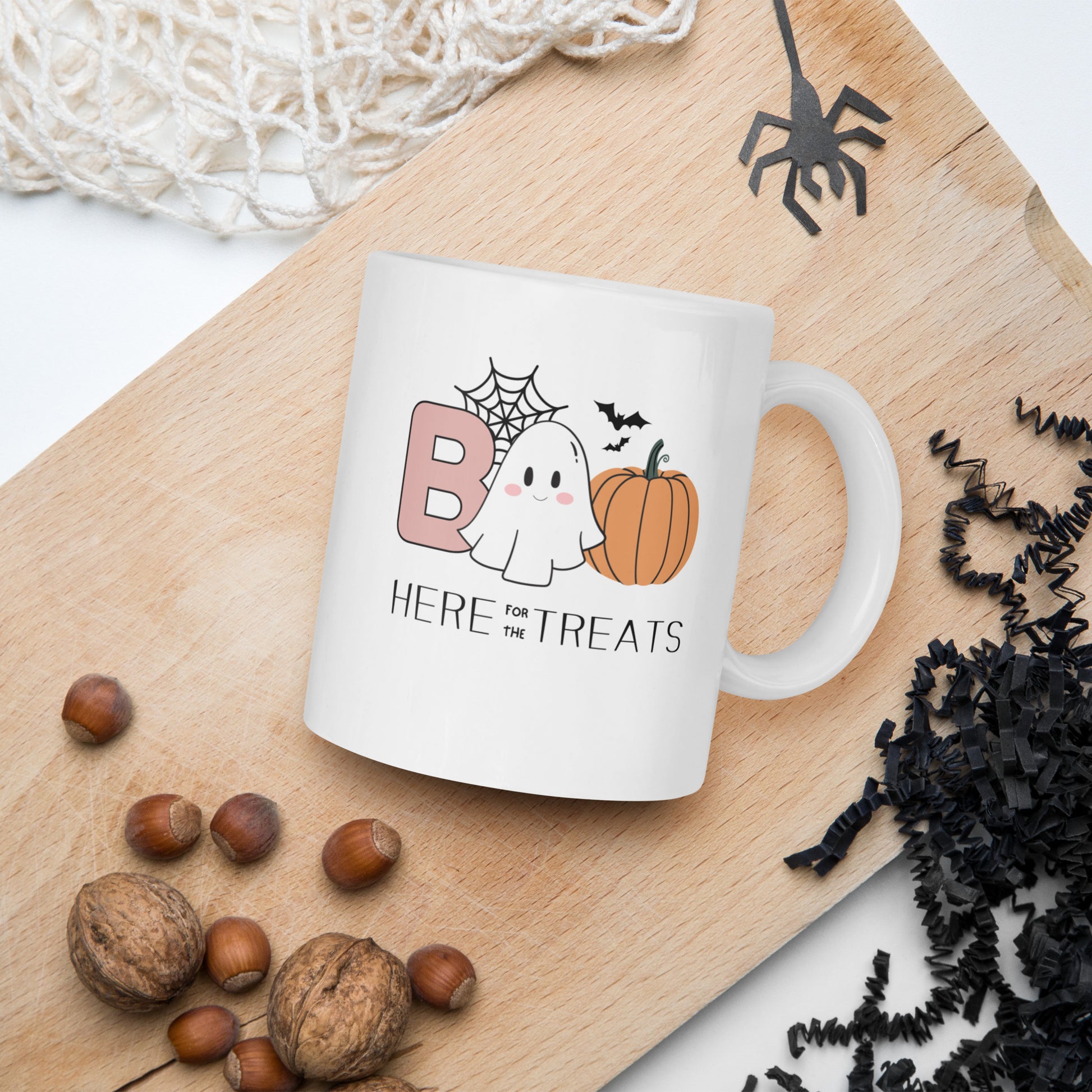 Spooky Cute Halloween Mug - Here for the Treats - TLC Paws