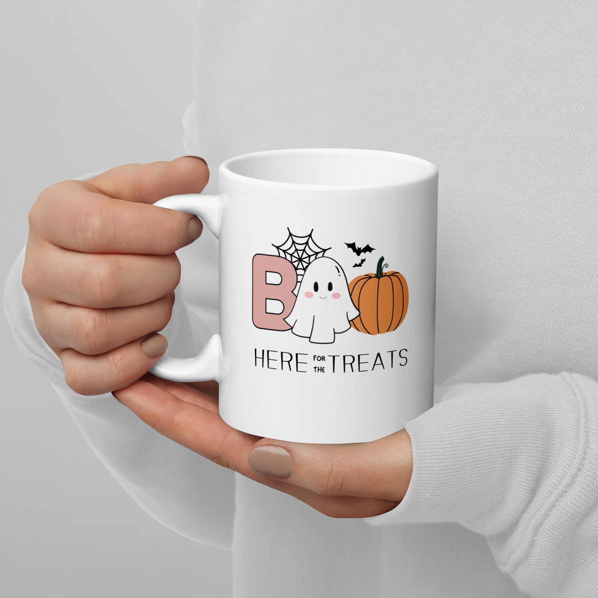 Spooky Cute Halloween Mug - Here for the Treats - TLC Paws