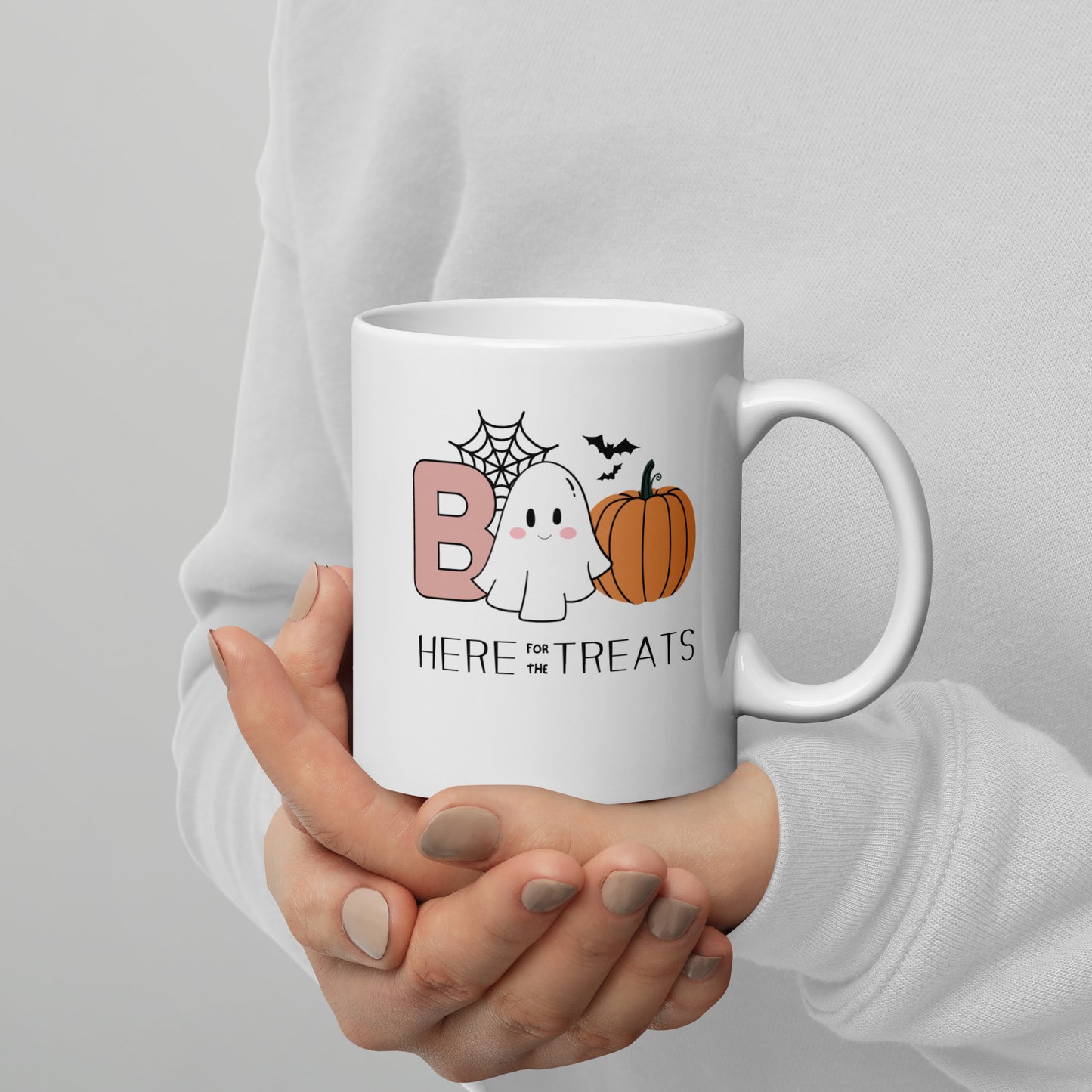 Spooky Cute Halloween Mug - Here for the Treats - TLC Paws